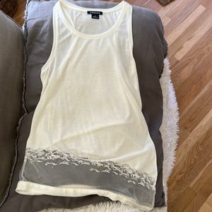 Trouvé tank top sheer bottom. Size M